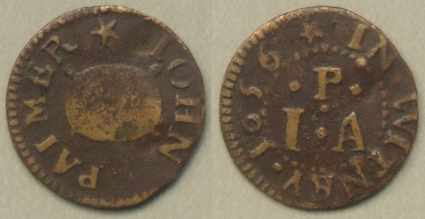 Witney, John Palmer 1656 farthing token